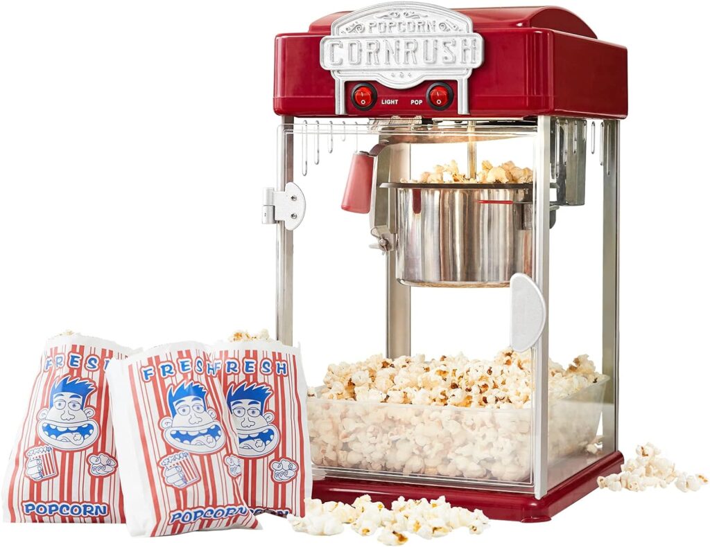 ¿Cómo funciona una máquina de palomitas vintage?
